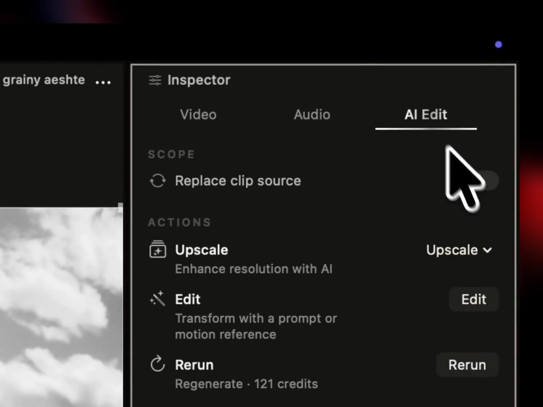 Editing video AI