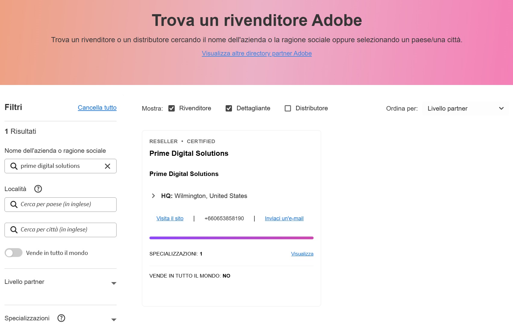 PrimeLicense, operante sotto Prime Digital Solutions, è un rivenditore certificato Adobe PrimeLicense, operante sotto Prime Digital Solutions, è un rivenditore certificato Adobe