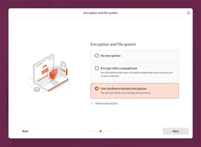 Crittografia hardware TPM Ubuntu