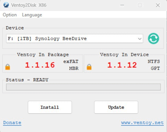 Aggiornamento supporto Ventoy USB