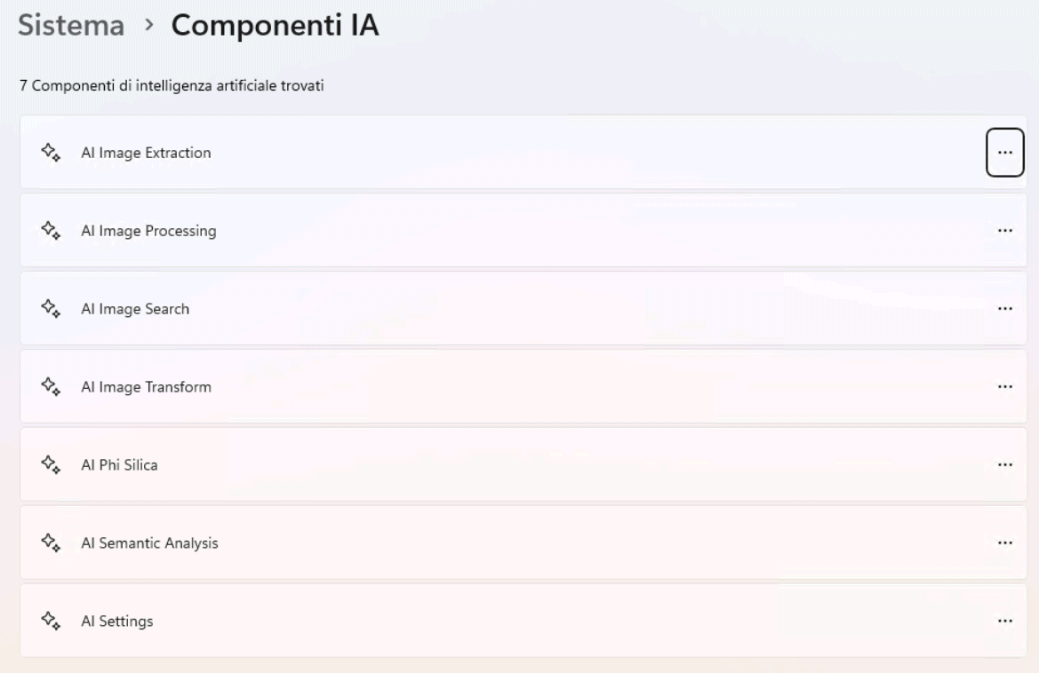 Componenti AI Microsoft Windows 11