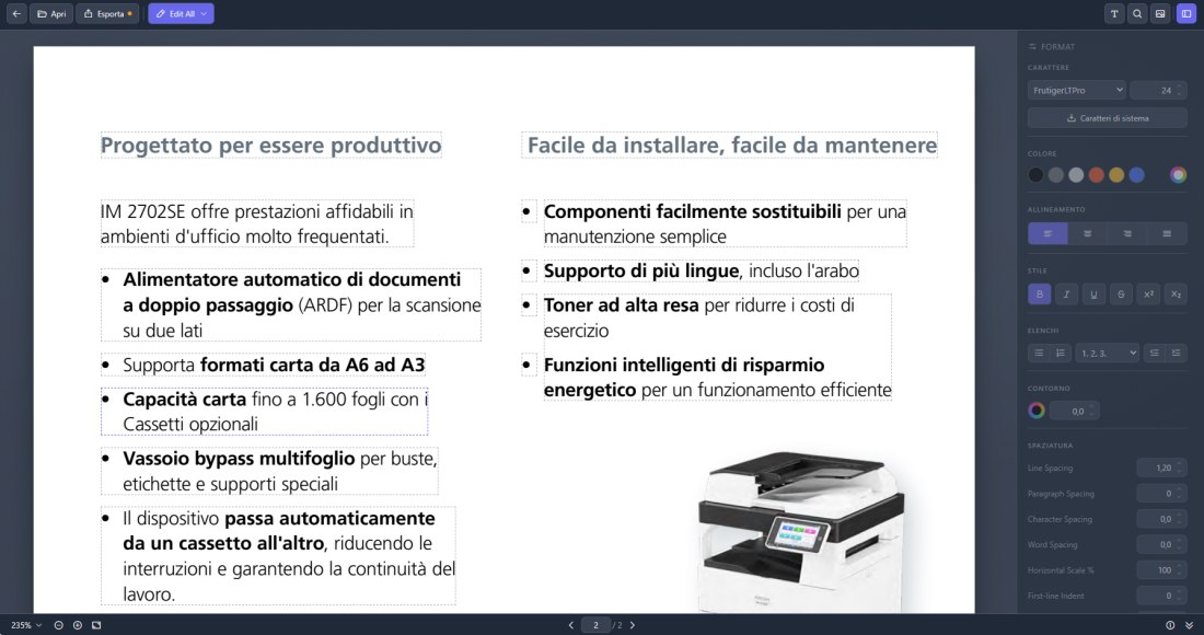 Editor PDF locale gratuito