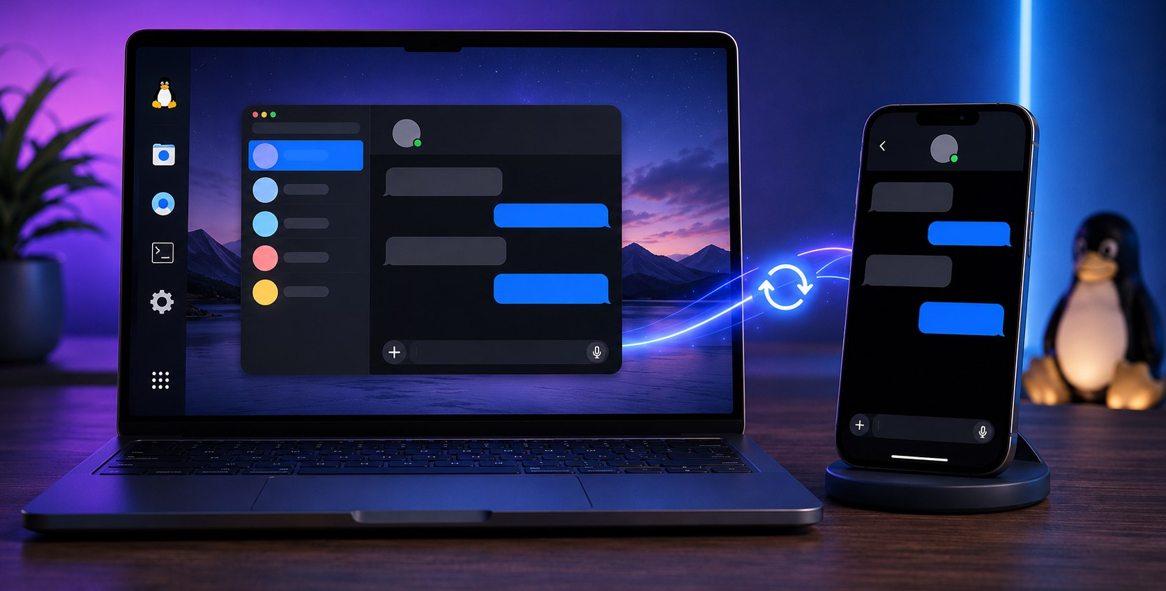 Anteprima: iMessage arriva su Linux insieme a SMS e notifiche grazie a Tether