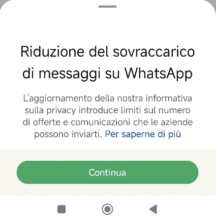 Sovraccarico messaggi WhatsApp