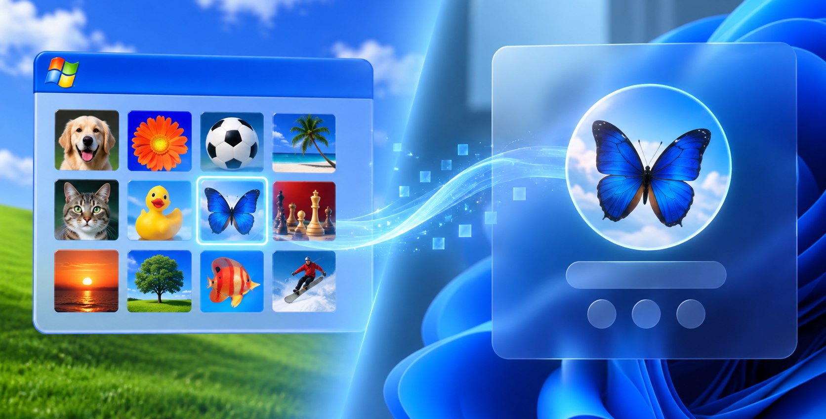 Anteprima: Windows XP e il trucco nascosto dell’avatar dopo 25 anni: confronto con Windows 11