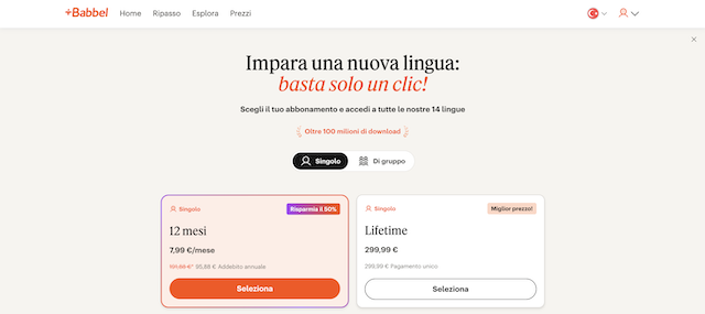 babbel prezzi