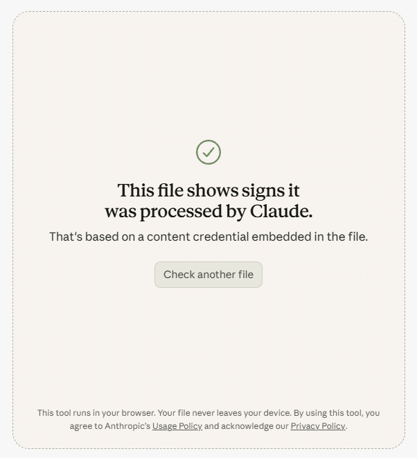 Claude Checker firma C2PA