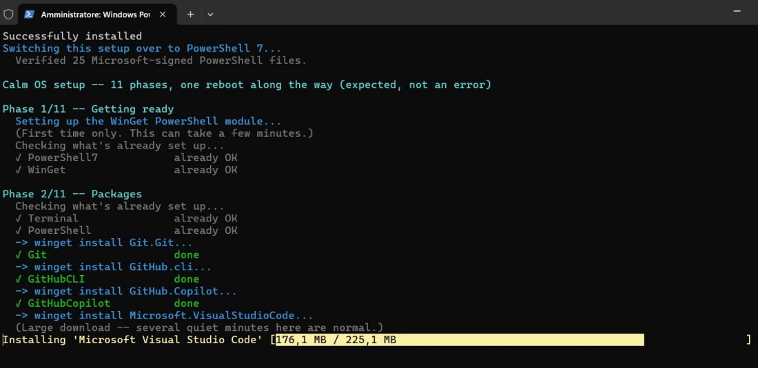 Windows Developer Config: installazione pacchetti