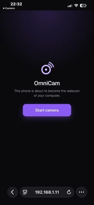 Avvio webcam virtuale Android