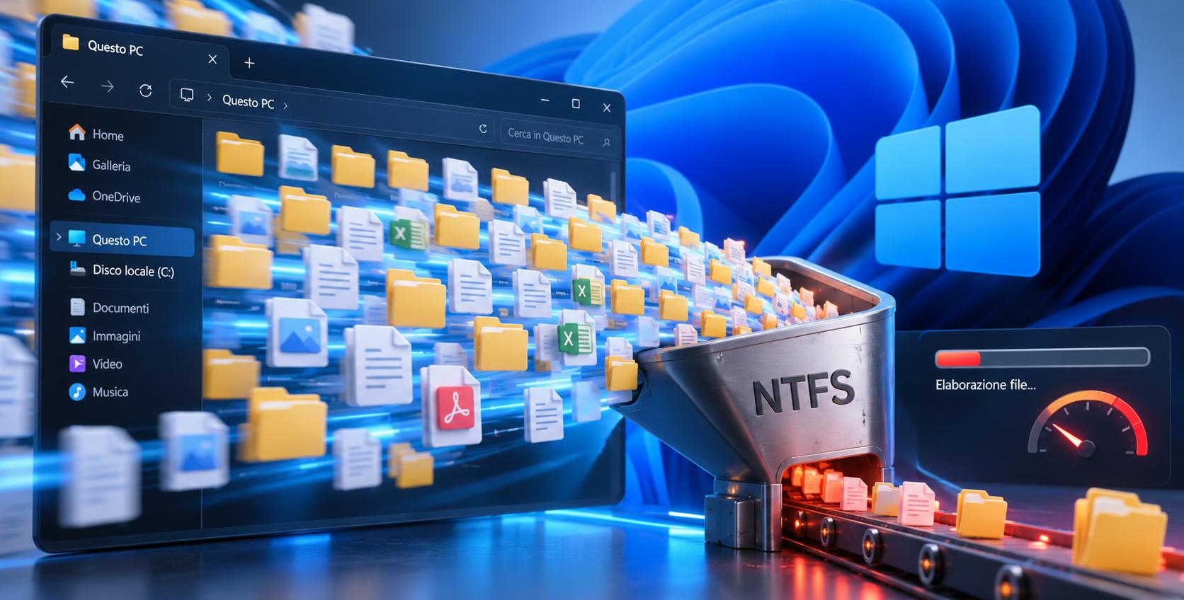 Windows 11, la vecchia funzione NTFS che può rallentare milioni di file