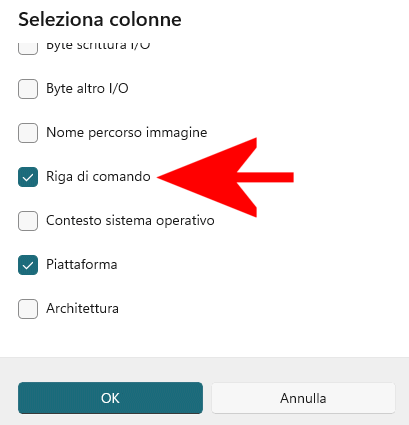 Riga di comando Task Manager Windows 11