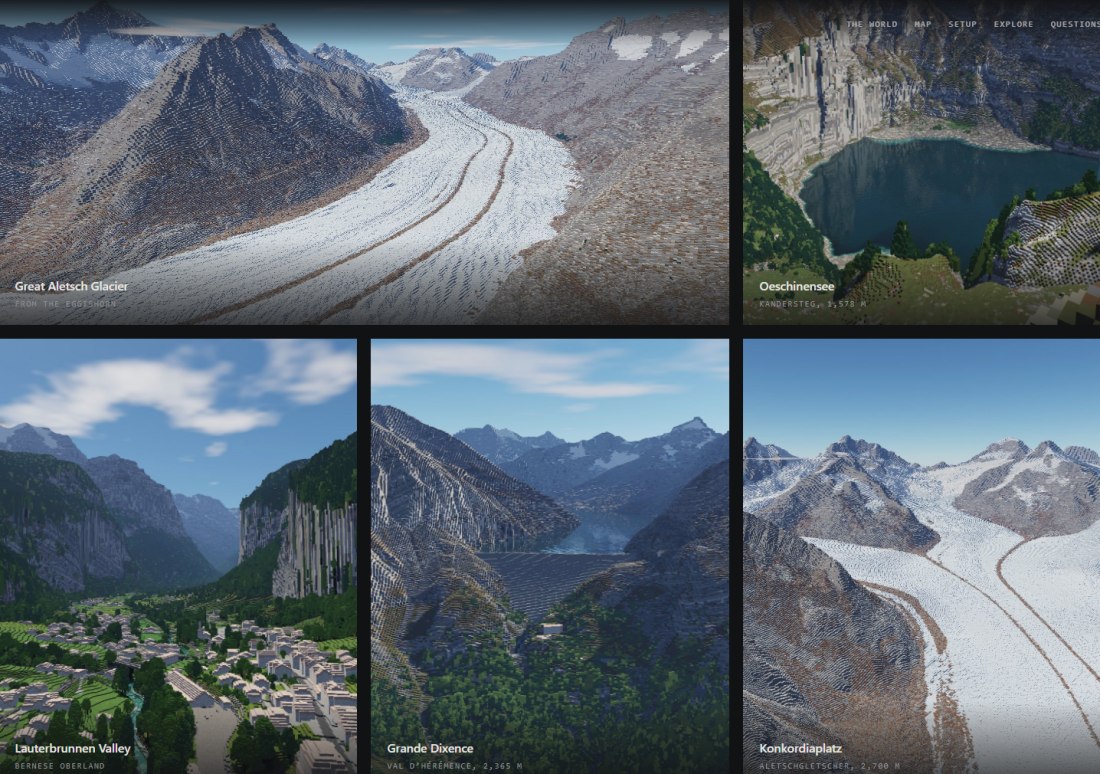 Svizzera esplorabile su Minecraft grazie a Blocks
