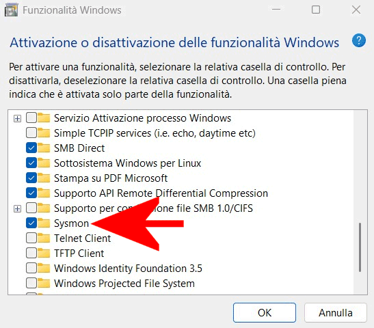 Attivazione Sysmon Windows 11