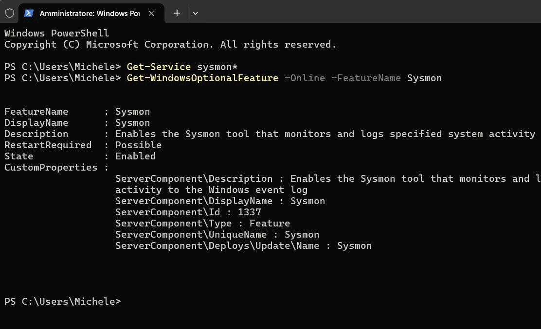 Attivazione Sysmon Windows 11