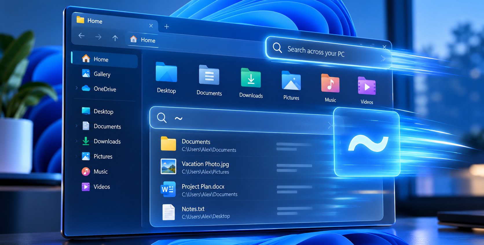 Anteprima: Windows 11 porta la tilde in Esplora file e rende più veloce la ricerca su tutto il PC