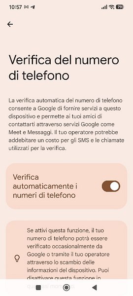 Verifica numero telefono account Google