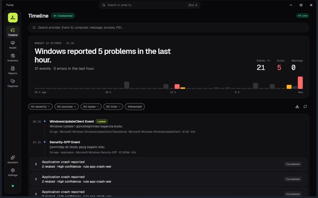 Pulse: Visualizzatore eventi Windows migliorato