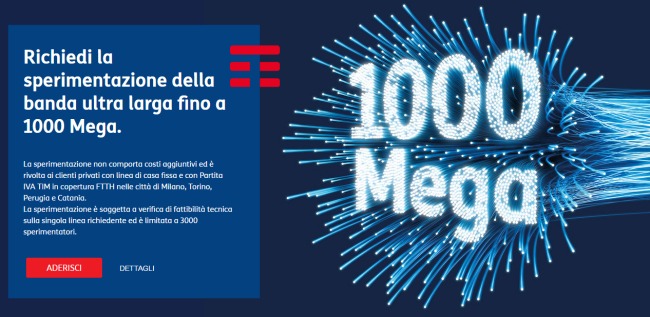 Come provare la banda ultralarga di TIM a 1000 Mbps