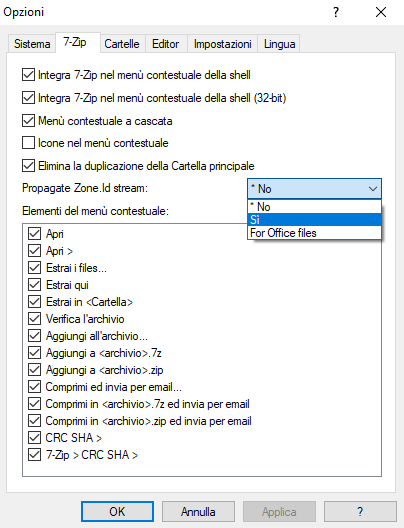 7Zip: maggiore sicurezza con il supporto per il flag Mark-of-the-Web e la Visualizzazione protetta di Office