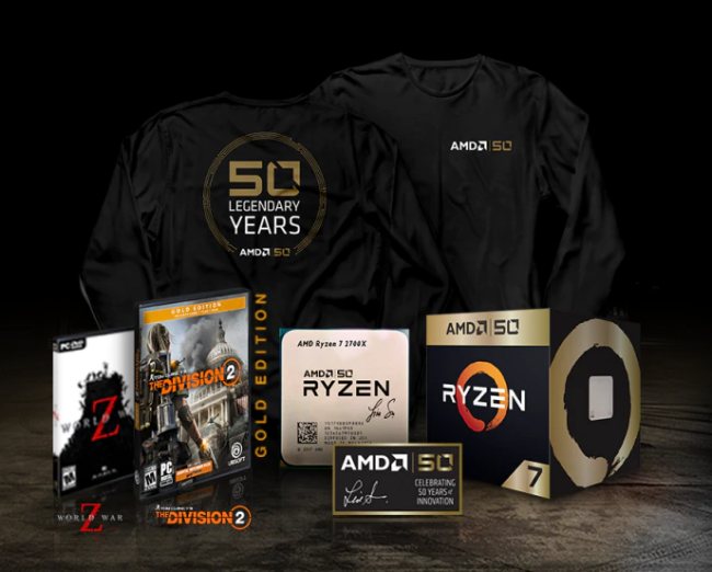 AMD festeggia 50 anni di attività: lunga storia di innovazioni. Prodotti in versione gold per l'anniversario