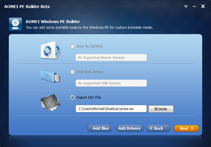 Disco di avvio Windows: come crearlo con AOMEI PE Builder