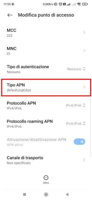 APN TIM, Vodafone, Wind Tre e di tutti gli altri operatori