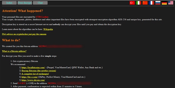 Il ransomware CTB-Locker infetta anche i siti web