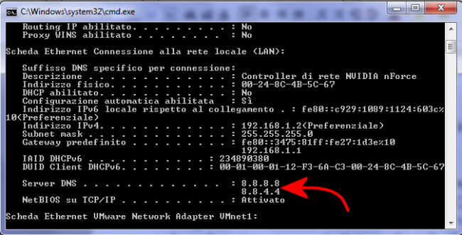 Come impostare DNS Google