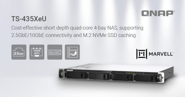 QNAP presenta il NAS TS-435XeU: connettività 2,5GbE/10GbE e cache SSD M.2 NVMe