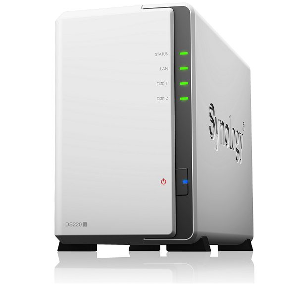 NAS Synology DiskStation DS220j, due vani per backup multiversione e gestione di file multimediali