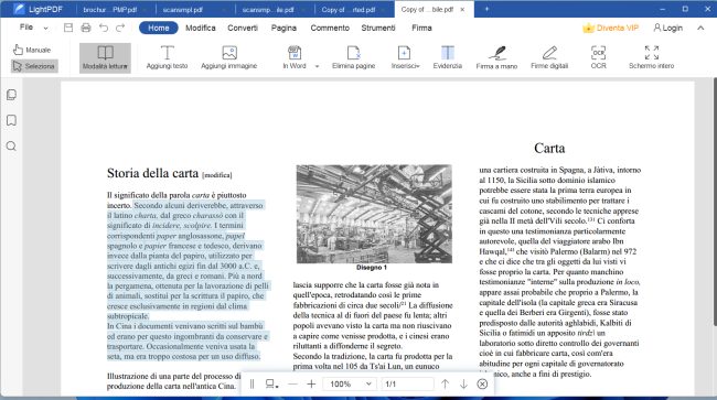 PDF editor leggero e completo: LightPDF