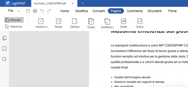 PDF editor leggero e completo: LightPDF