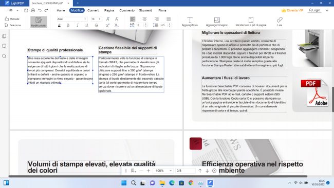 PDF editor leggero e completo: LightPDF