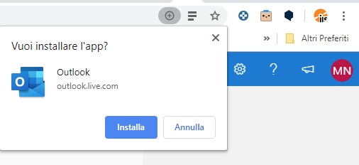 Outlook.com si propone come applicazione PWA, compatibile con Google Chrome