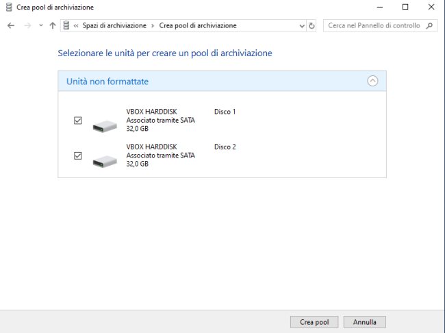 RAID e Storage Spaces o spazi di archiviazione: le differenze