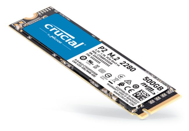 Crucial P2, la nuova gamma di SSD PCIe economici
