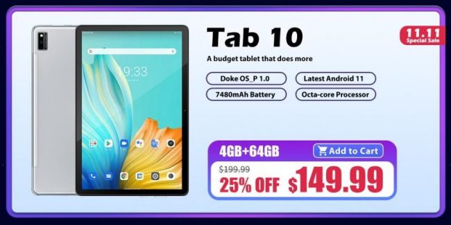 Smartphone, tablet, smartwatch e auricolari Blackview in offerta per il Singles Day