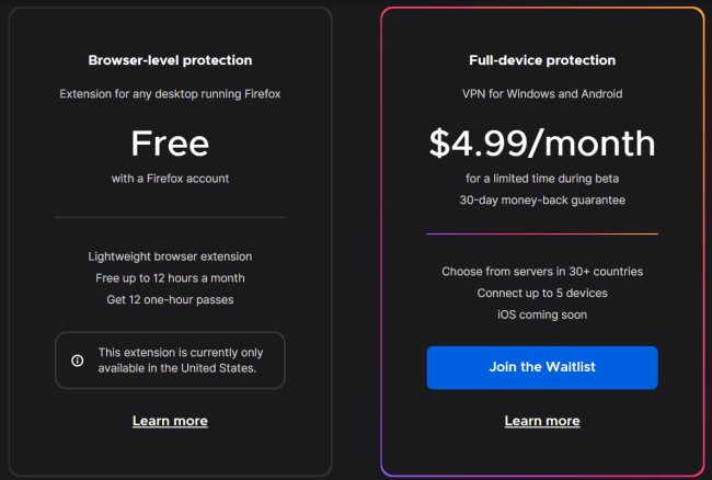 Firefox VPN in arrivo: tutti i dettagli