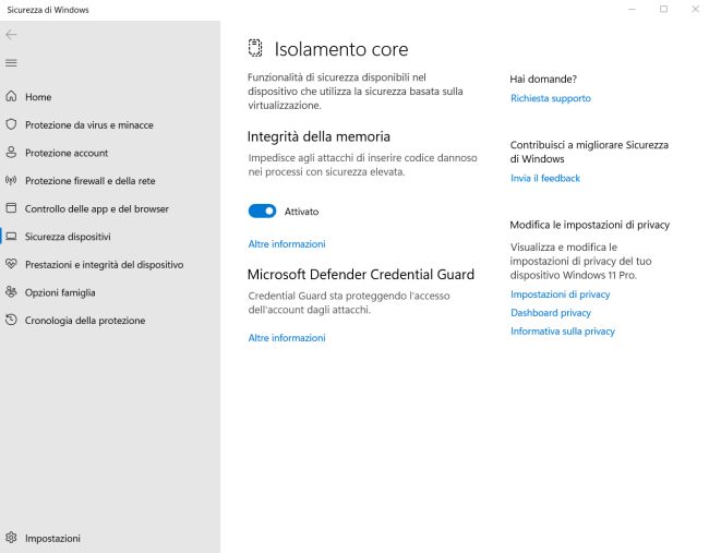 VBS, Virtualization Based Security: quando può rallentare le prestazioni in Windows
