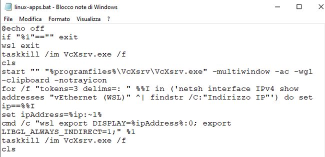 WSL 2, creare in Windows 10 un collegamento ai programmi Linux
