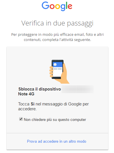 Accedere a Google in sicurezza da più dispositivi