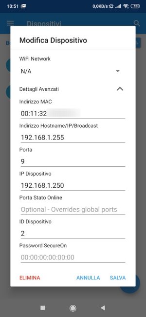 Come accendere un NAS Synology da remoto con WOL
