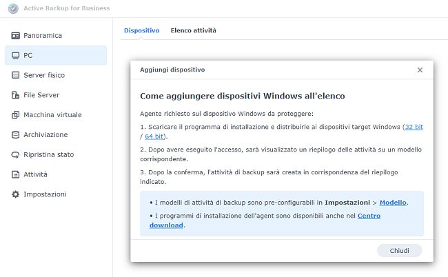 Cos'è e come funziona Synology Active Backup for Business