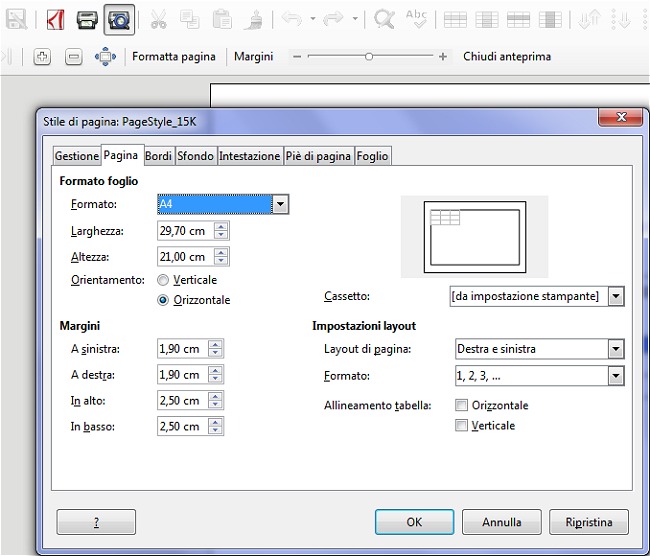 Come adattare un foglio Excel per la stampa