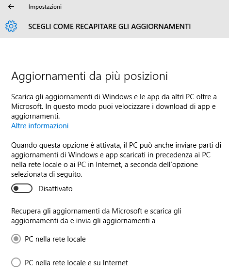 Aggiornamenti Windows 10 bloccati, come risolvere