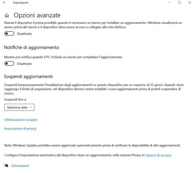 Windows 10 versione 2004: rimosso il rinvio degli aggiornamenti