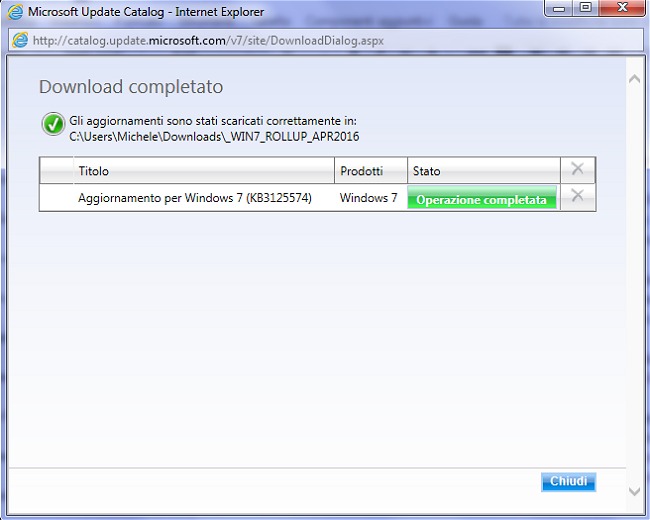 Aggiornamenti Windows 7, scaricarli come un unico pacchetto