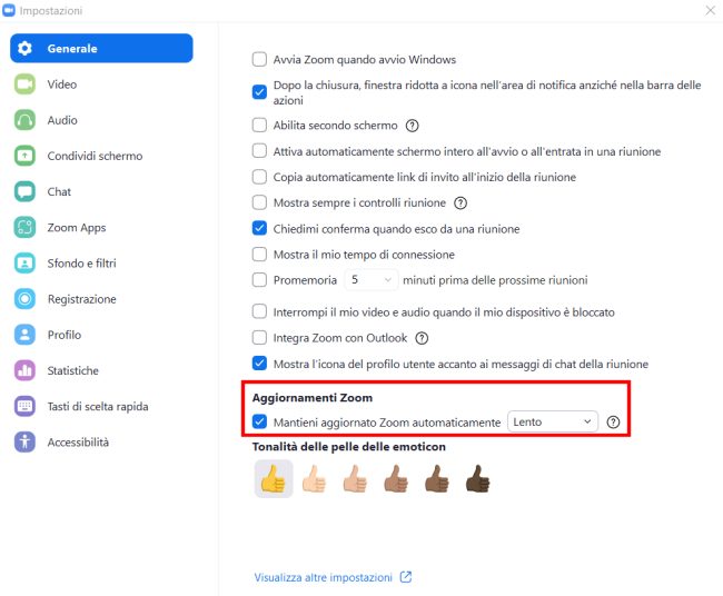 Zoom: aggiornamenti automatici come i browser