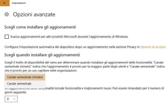 sospendere l'aggiornamento a windows 10 aggiornamento di ottobre 2018