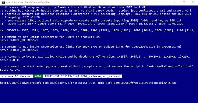 Aggiornamento Windows 10 con un solo clic